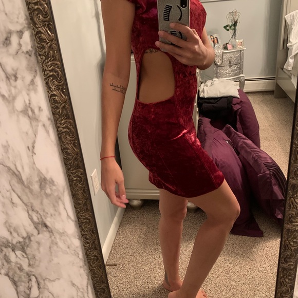 Somedays Lovin’ Velvet Cutout Dress - Picture 12 of 12